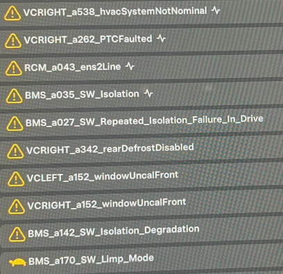Tesla "BMS_a027" alert clear