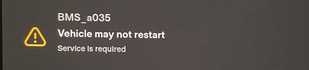 Tesla "BMS_w035" alert clear