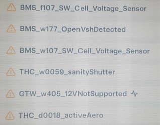 Tesla BMS_w107, BMS_f107 alert clear