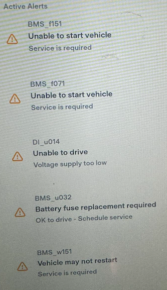 Tesla "BMS_w151 Vehicle may not restart" (BMS_f151, BMS_a151)
