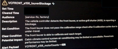 Tesla "Cabin Climate Control System requires service" alert clear