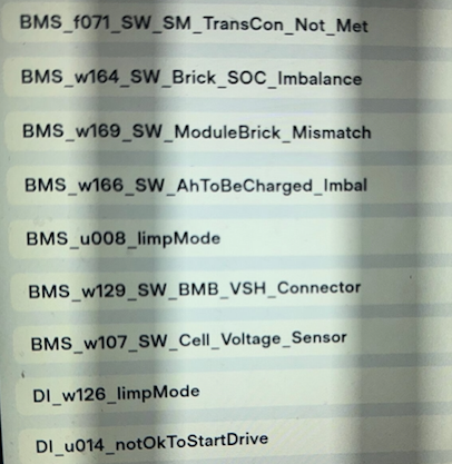 Tesla "BMS_a129_SW_VSH_Failure" alert clear (BMS_w129)