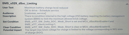 Tesla "BMS_u029" alert clear