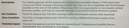 Tesla "Climate keeper unavailable due to system fault" alert clear