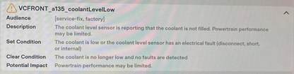 Tesla "Vehicle coolant Level is Low" alert clear