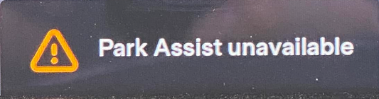 Tesla "Park assist unavailable" alert clear